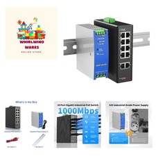 Managed 8-Port Full Gigabit POE Switch, 120W, Ideal for Industrial Networks