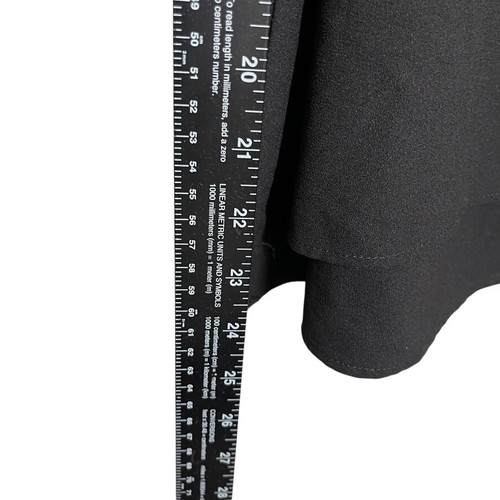 Paper Crane Blouse Women's Medium Black V-Neck Sleeveless Basic Ruffle - 第 5/8 張圖片