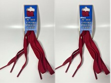 LOT OF 2 Allary Flat Hot Colors Athletic Laces, 36" RED - 2 PAIRS