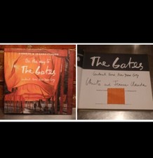 The Gates NYC Christo & Jean-Claude Sgn Bought At Met  Party + sm fabric sqr