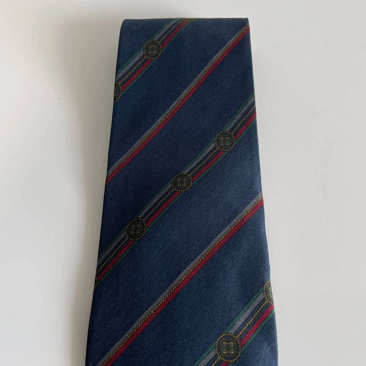 CELINE cravatta uomo seta originale usata cravatta abito classico lusso multicolore A74