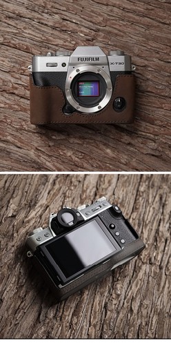 Genuine Real Leather Camera Bag Case Cover For Fujifilm XT30 XT20 XT30II XT20II - Picture 5 of 14