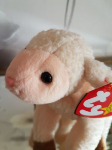Ty Beanie Baby - Ewey the Lamb - With Date Error - Perfect -FREE UK P&P - Picture 1 of 7