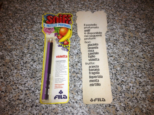 CONFEZIONE SNIFF IL PASTELLO PROFUMATO VIOLETTA FILA ANNI 70/80 SEALED VINTAGE