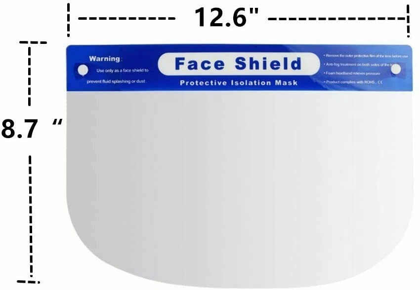 Protector facial completo de seguridad reutilizable lavable cubierta de protección máscara facial anti-salpicaduras Foto 3 de 4