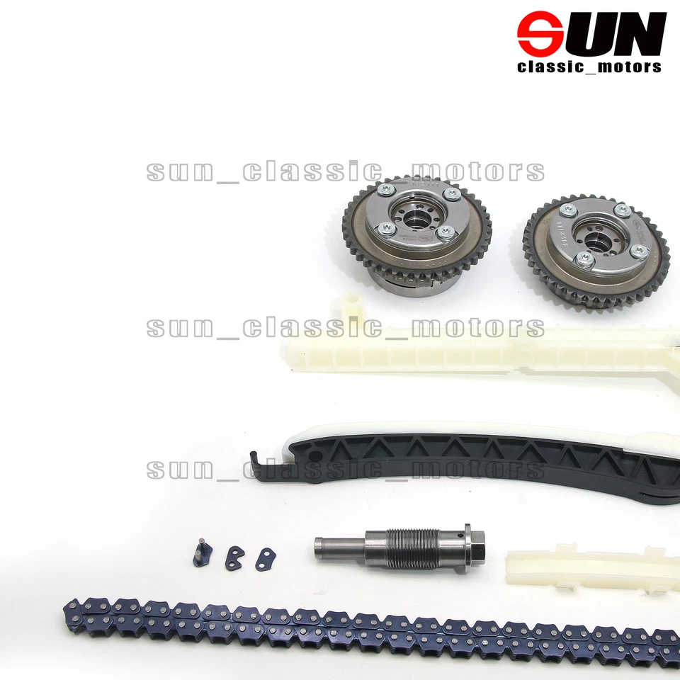 Kit de tensor de cadena de distribución 9 piezas engranajes VVT para Mercedes-Benz M270 M274 1,6 L/2,0 L Foto 4 de 4
