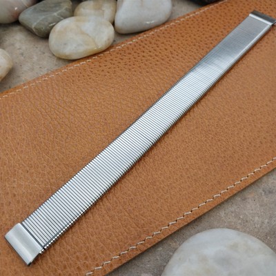 Vintage 1940s 5/8'' Stainless Steel Extra Long Slinky Stretch Unused Watch Band
