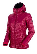 Mammut Womens Beetroot Red Rime In Hooded Outdoor Jacket Ladies Xs Bnwot
