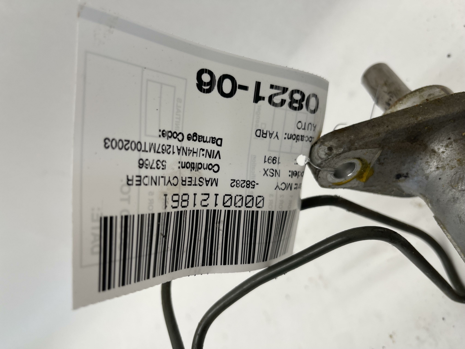 91-96 ACURA NSX NA1 3.0L AUTO BRAKE MASTER CYLINDER OEM 46100SL0954