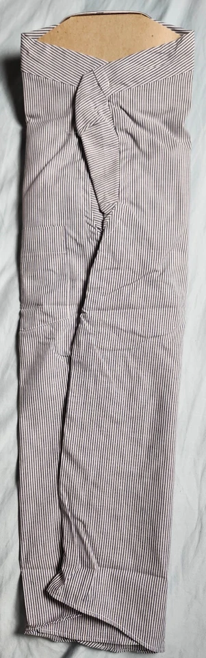 Camisa de vestir Arrow BradStreet para hombre azul claro a rayas talla 15,5 32-33 hecha en EE. UU. Foto 4 de 4