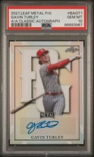 2021 Perfect Game AUTO Prismatic GAVIN TURLEY Oregon State BEAVERS PSA 10 GEM