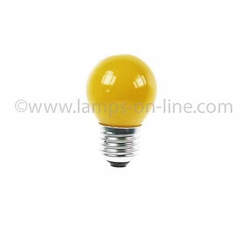 Golf Ball Bulb 45mm Round 240V 15W E27 Yellow - Picture 2 of 2