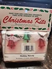VTG Merri Mac Christmas Ornament Kit 88-2 Holiday Melody Bells Makes 9