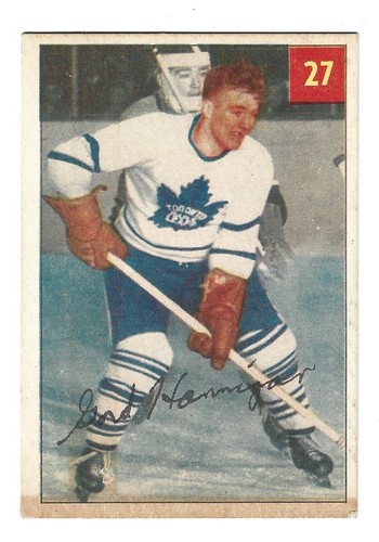 Gord Hannigan #27 1954 Parkhurst card
