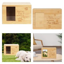 Memorial Keepsake Remembrance Wooden Box Pet Dog Cats Cremation Ashes Casket Urn
