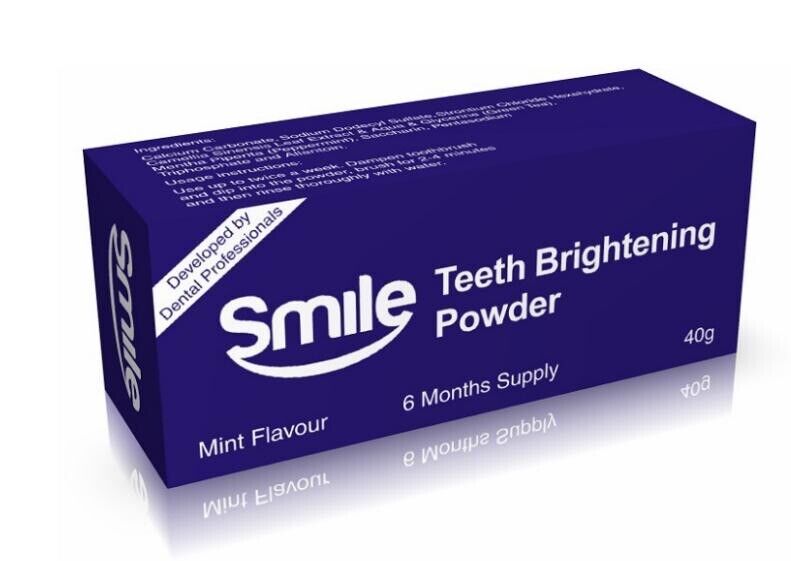 Smile Teeth Whitening Powder Remove Tooth Stains Mint Tub Kit