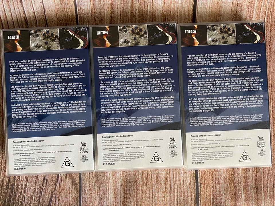 BBC Time Machine: The World Shaped By Time VHS ~ Episodes 1, 2 & 3 ~ RARE - Image 3 of 4