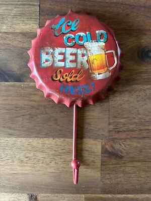 1-er Hakenleiste Ice Cold Beer Sold here
