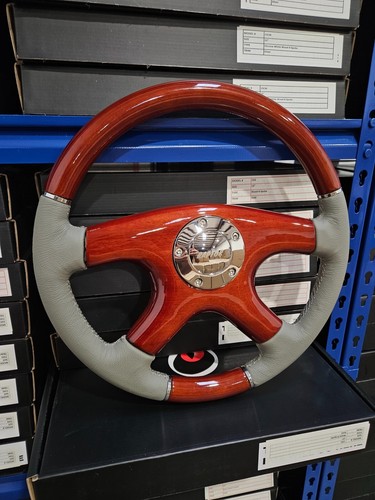 Genuine CARBON Alcantara White Stripe Steering Wheel For Ford Mustang GT 15-17 E