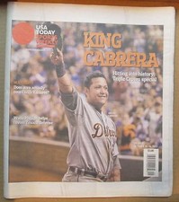 USA TODAY Sports Weekly Miguel Cabrera Triple Crown Special 2012 Detroit Tigers
