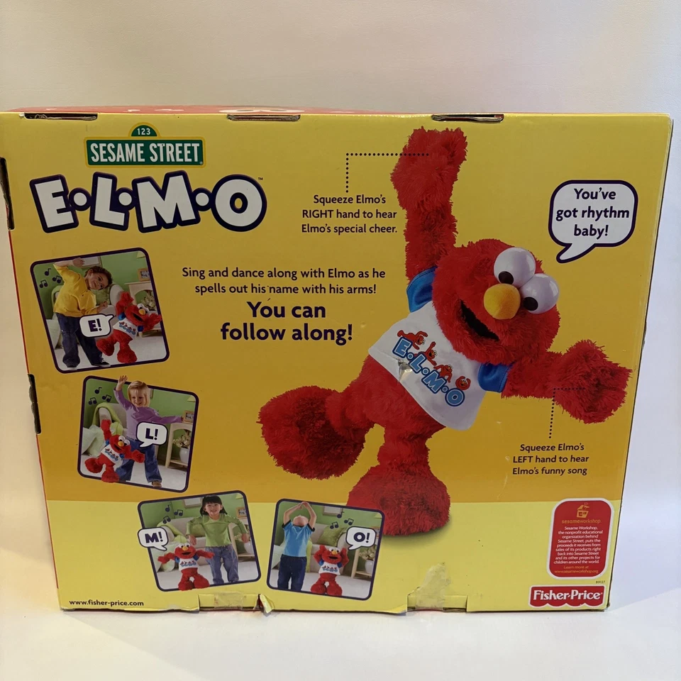 E-L-M-O Elmo Spells His Name 2004 Singing Elmo - Протестирован и Работает - Изображение 4 из 4