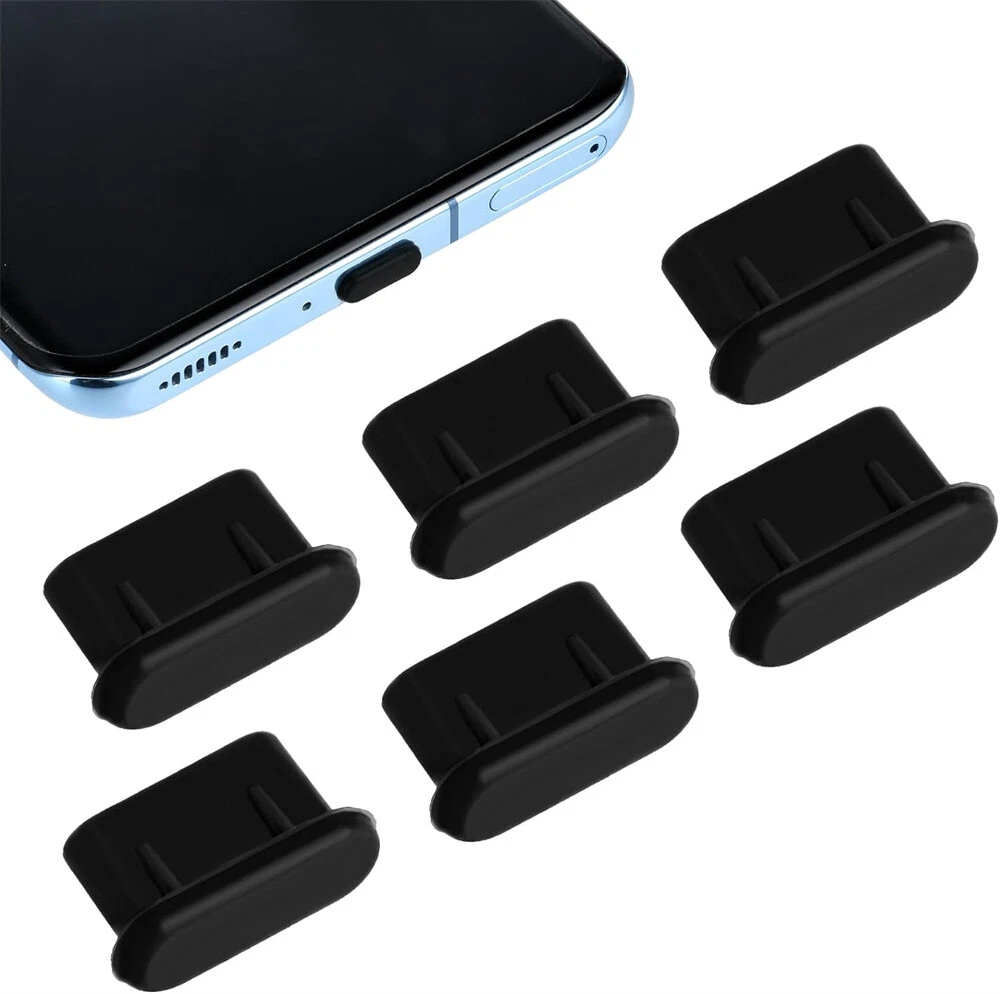 Kit Pulizia E Protezione Porte Ricarica Smartphone | 4 Tappi Antistolvere + Spazzolina Morbida