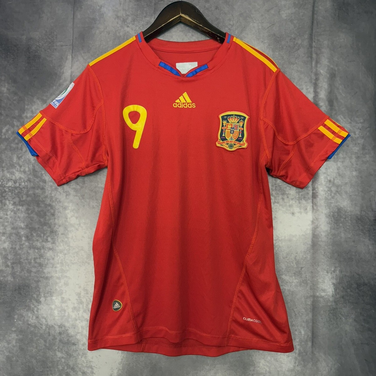 Adidas Spain Home Fernando Torres #9 World Cup 2010 Jersey