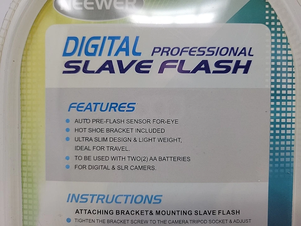 Neewer Digital Professional Slave Flash - With Mounting Bracket - New Sealed - Image 4 of 4