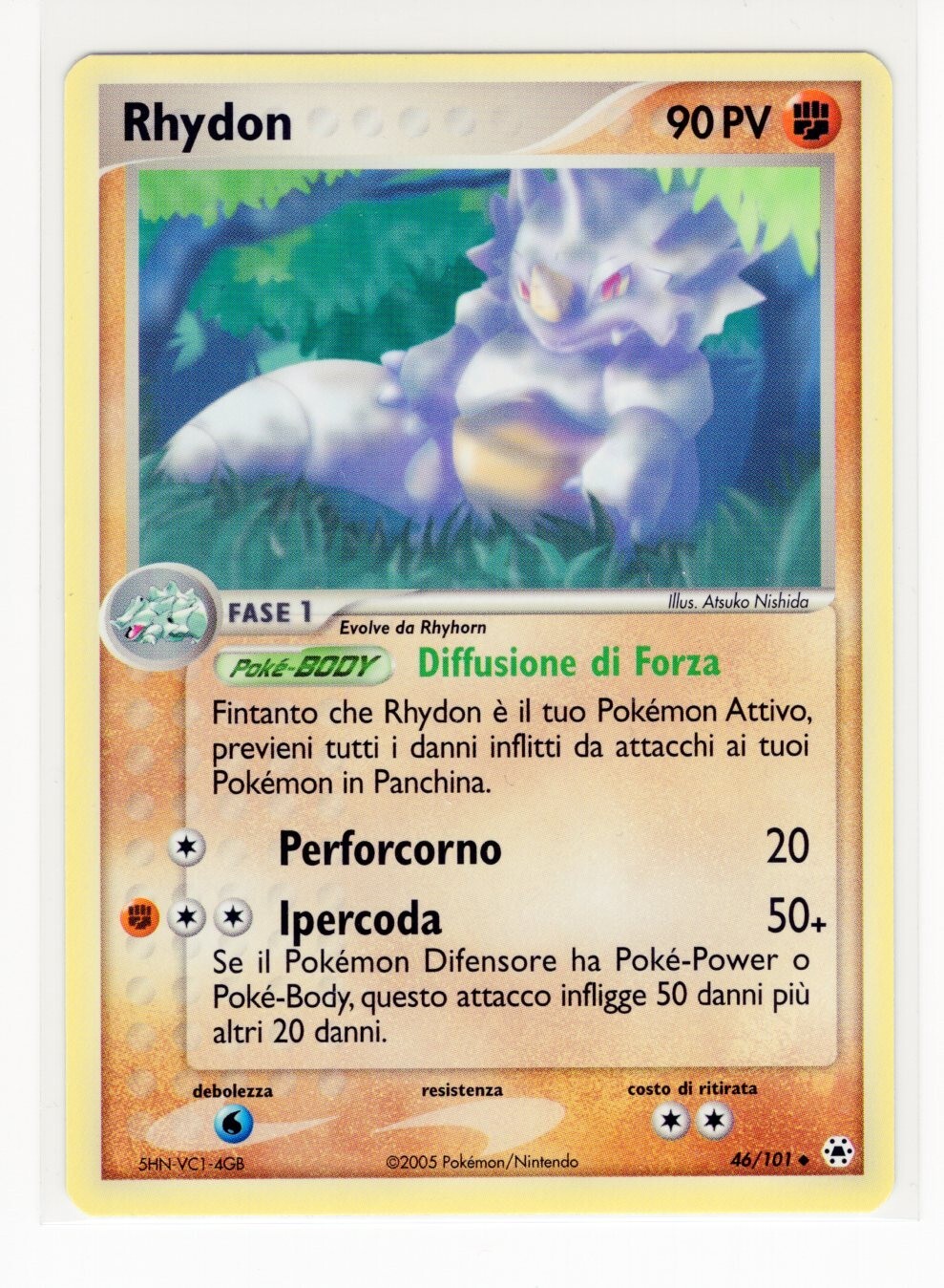 ~ITA~ ITALIAN Rhydon 46/101 Hidden Legends Pokemon Card (Ref:ST5)