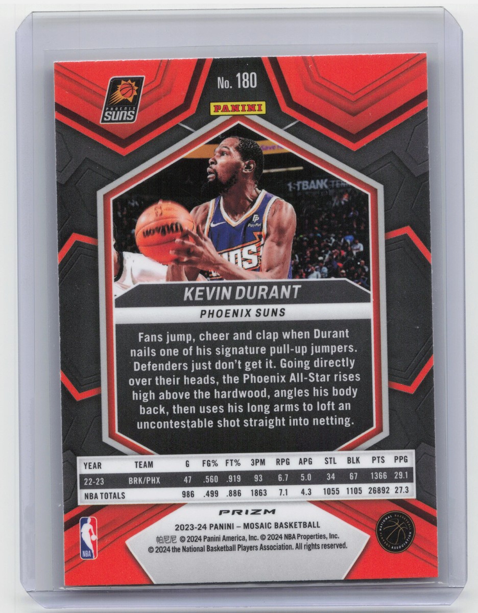 2023-24 Panini Mosaic #180 Kevin Durant Red Mosaic Prizm | eBay