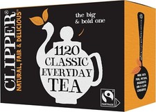Clipper Tea Everyday Fairtrade Black Tea Bags 1120 | PLAIN Foodservice Pack 0.02 per strip