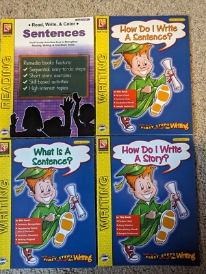 Four Beginning Writing Books - Remedia Pub REM5011D, REM5011A, REM5011B, REM50C
