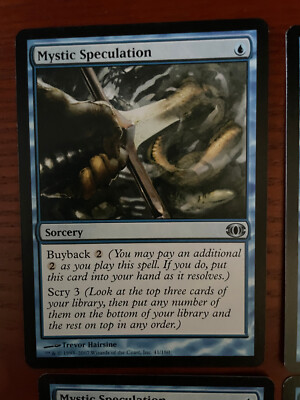 mtg card speculation MTG Mystic Speculation Lightly Played SINGLE USED EXC CONDITION SEE PHOTOS