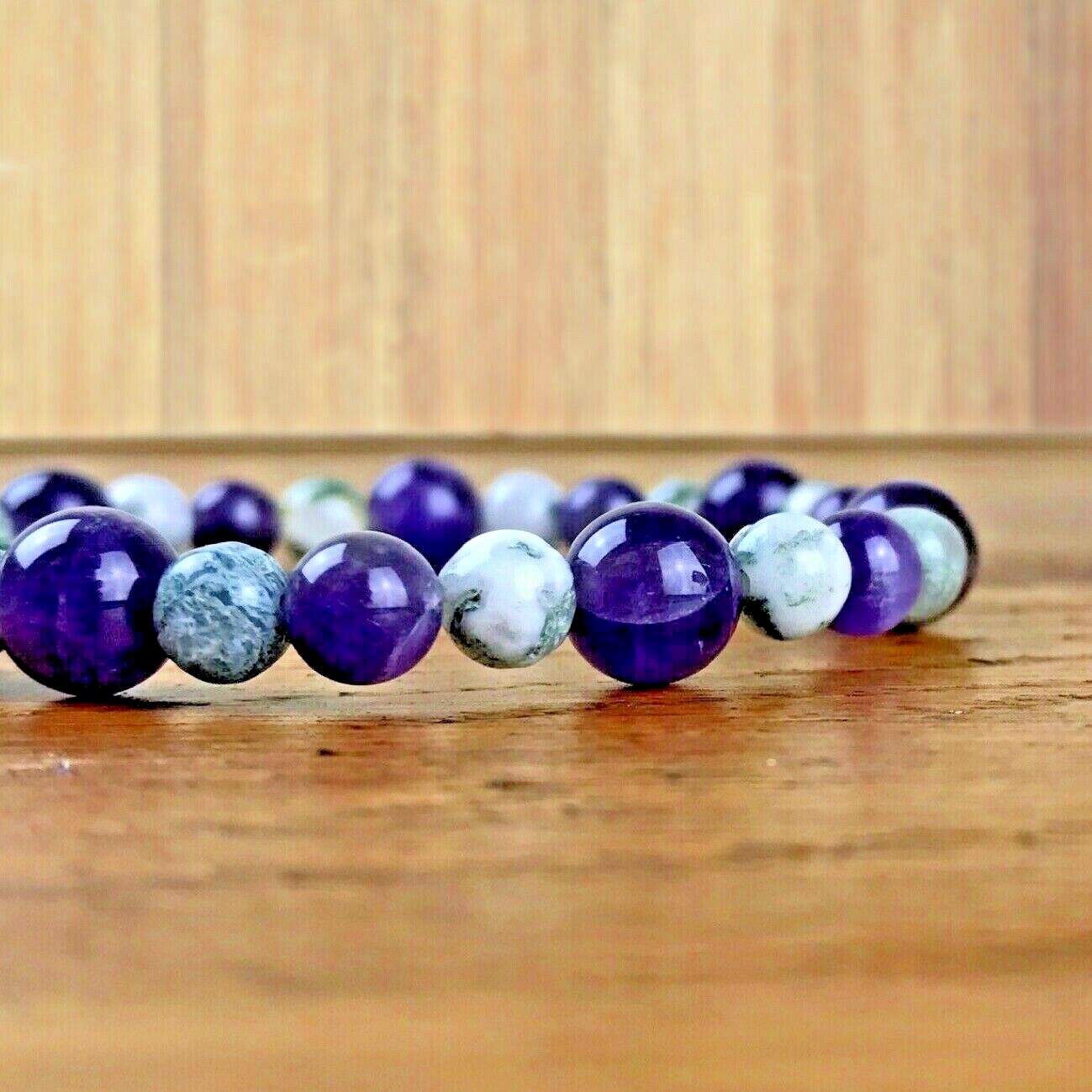 Collier en Améthyste Véritable et Agate Fine de Qualité Supérieure AA - 2