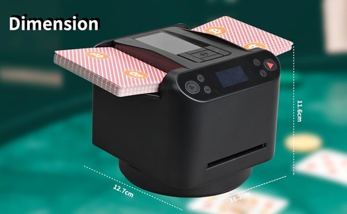 Automatic Card Shuffler and Dealer, 2 in 1 360° Rotating Card Shuffling+Dealing - Picture 13 of 13