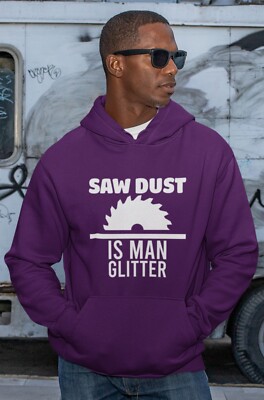 Zimmermann Hoodie Saw dust is...Glitzer Lustig Holzfäller Papa Opa Vatertag