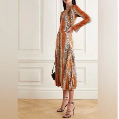 rotate number 7 pleated dress ROTATE Birger Christensen Number 7 Pleated Midi Dress