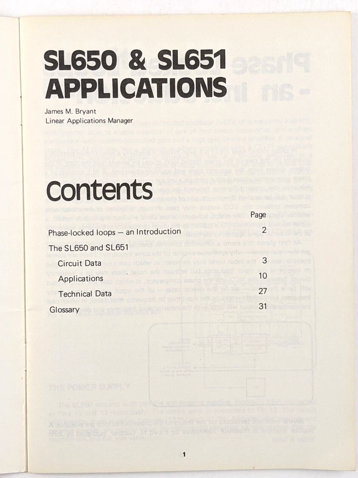 SL650 SL651 Aplicaciones de bucle con bloqueo de fase, semiconductores Plessey Foto 4 de 4