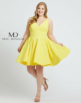Mac Duggal Dress 48771 Size 18 Lemon 