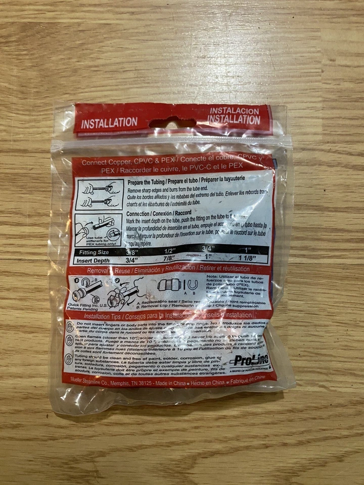 PROLINE 1/2" X 1/2" PUSH FIT ELBOW, 651-003LW - Image 2 of 2