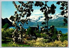Postcard Hardanger Norway View at Ullensvang Church