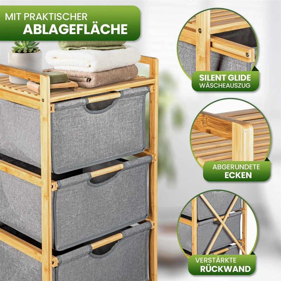 Wäschekorb Wäschesammler Badregal Badschrank Regal Wäschesortierer B-Ware - Bild 3 von 4