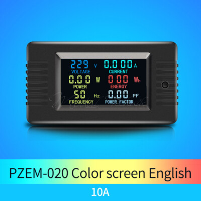 PZEM-020 Color Screen Tester Voltage AC Digital Current Power Capacity Meter 10A