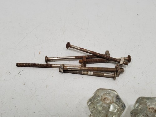Lot of Antique Vintage Art Deco Glass Cabinet Dresser Drawer Pulls Knobs HANDLES - Picture 15 of 18