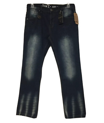Grunge Streetwear Raw X-32x30 Vintage Inspired Jeans Dk Blue-Stretch. Denim