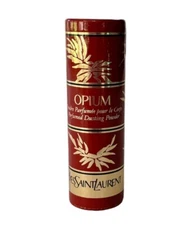 Vintage Opium Dusting Powder Perfumed YSL Yves Saint Laurent, Half Full