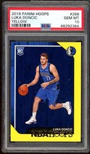 Luka Doncic Rookie Card 2018-19 Hoops Yellow #268 PSA 10