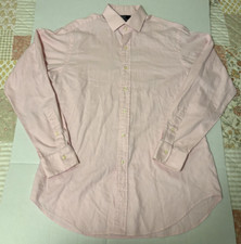 Polo Ralph Lauren Shirt Mens Large Pink Long Sleeve Button Up Regent Classic Fit