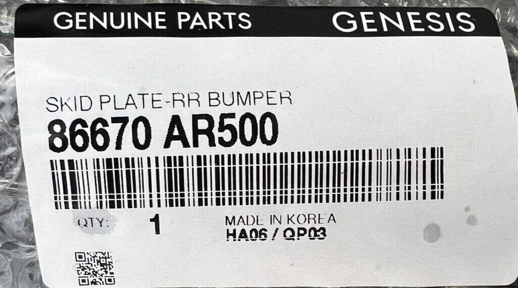 REAR Bumper Skid Plate Lower Bumper 86670AR500 ⭐OEM⭐ 3.5L GV70