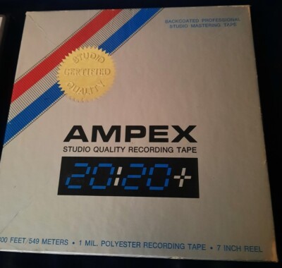 AMPEX 20:20+ 7 Inch 1800 Feet STUDIO QUALITY RECORDING TAPE 372/373